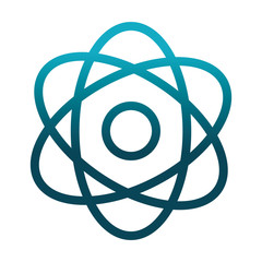 atom molecule laboratory science and research gradient style icon