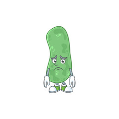 Cartoon picture of enterobacteriaceae with worried face