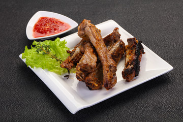 Roasted pork ribs