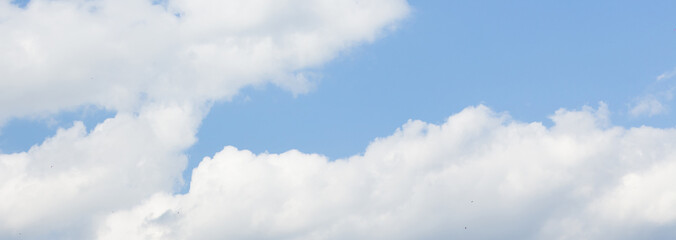 Obraz premium Blue sky with clouds. Header.