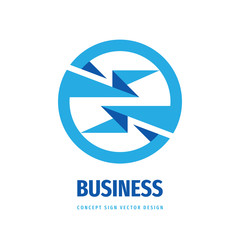 Interaction - vector logo template concept illustration. Cooperation creative sign in blue colors. Abstract geometric symbol. Design element. 