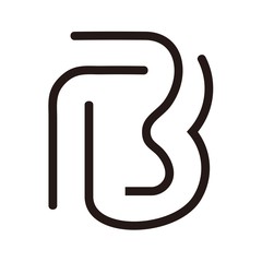 Letter B logo. Simple modern line inisial B logo designs
