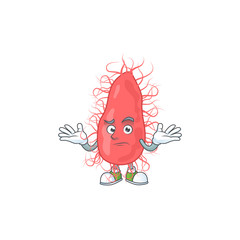 An image of escherichia in grinning mascot cartoon style
