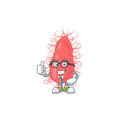Cartoon character design of escherichia successful businessman
