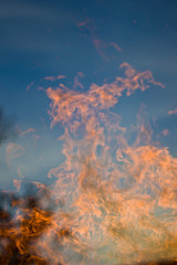 Fototapeta premium fire burning in the sky