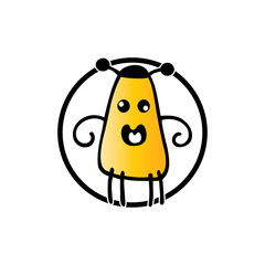 Cute cartoon monster. Vector funny monster character illustration design