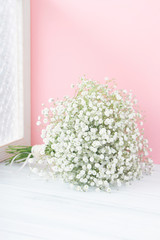 かすみ草のブーケ