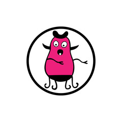 Cute cartoon monster. Vector funny monster character illustration design