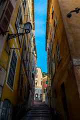 Fototapeta na wymiar Old street in Nice city, South France