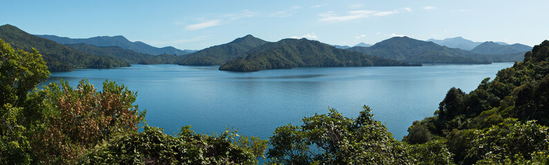View of Grove Arm from Queen Charlotte Drive,Marlborough Region on South Island of New Zealand 
