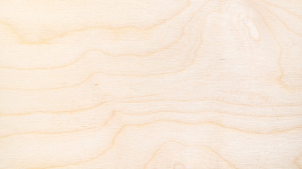 wooden panoramic background - surface of plywood from natural birch wood