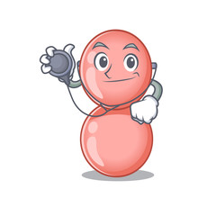 Neisseria gonorrhoeae in doctor cartoon character with tools