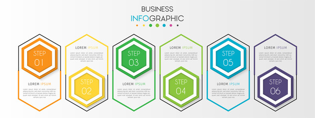 Business infographic element with options, steps, number vector template design