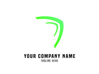 Abstract Logo Vector Gradient Green