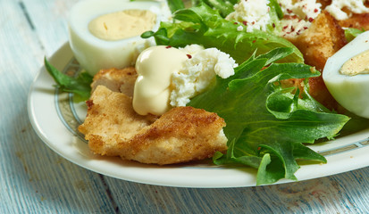 Chicken schnitzel Caesar