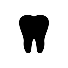 teeth icon dentist flat vector sign