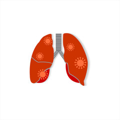 Lung cancer vector concept