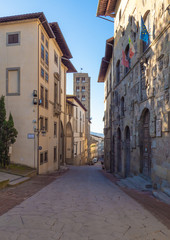 Arezzo (Italy) - The Etruscan and Renaissance city of Tuscany region. Here the historical center.