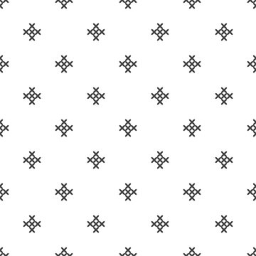Black and white geometric pattern. Imitation cross stitch. Hand made background.