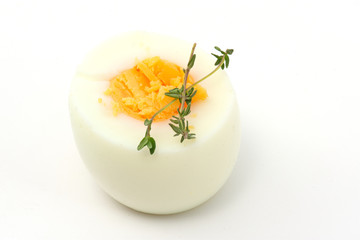 Hart gekochtes Hühnerei