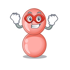 A cartoon character of neisseria gonorrhoeae performed as a Super hero