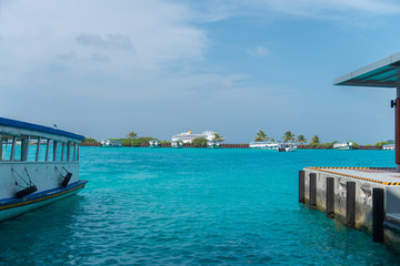Fototapeta na wymiar Beach View Maldives