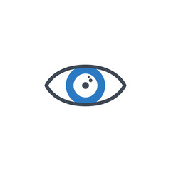 Eye related vector glyph icon. Isolated on white background. Vector illustration.