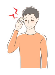頭痛に悩む男性
