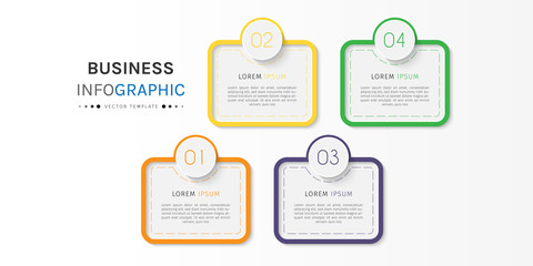 Fototapeta premium Business infographic element with options, steps, number vector template design
