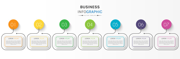 Business infographic element with options, steps, number vector template design