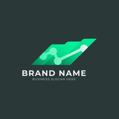 Obraz premium Investment modern logo design template | marketing logo | Bank logo