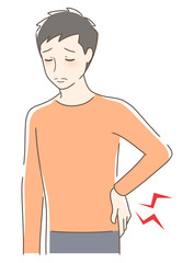 Fototapeta premium 腰痛に悩む男性