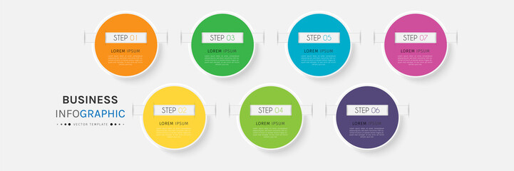 Business infographic element with options, steps, number vector template design