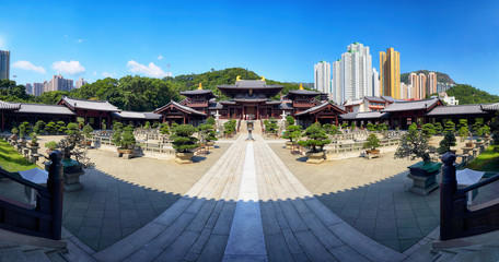 Chi lin Nunnery, Tang dynasty style temple, Hong Kong, China