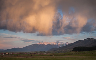 Storm clouds above Bucegi mountains