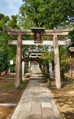 Hettsuisha small shrine on the territory of Kitano Tenmangu shrine. Kyoto. Japan