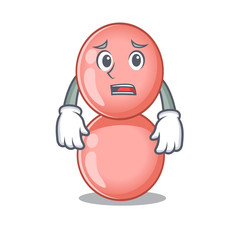 Cartoon design style of neisseria gonorrhoeae showing worried face