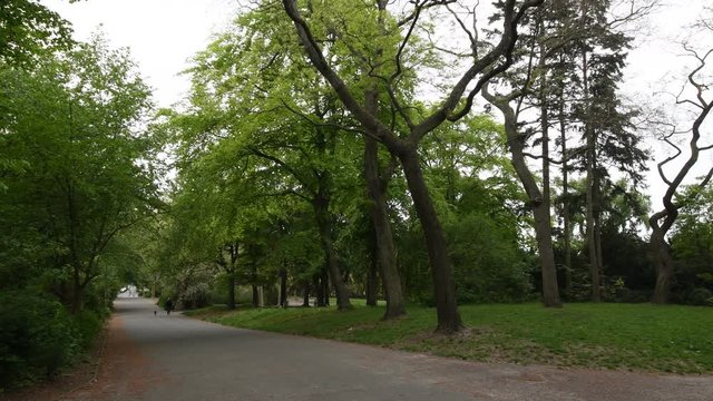 Fresh green spring impressions from Victoria Park (Viktoriapark) in Berlin Kreuzberg from May 7, 2020, Germany