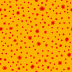 Abstract pattern with round shapes. Ovals placed in a chaotic manner. Color 2020. Vector seamless texture.