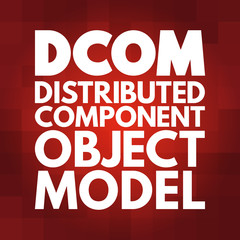 DCOM - Distributed Component Object Model acronym, technology concept background