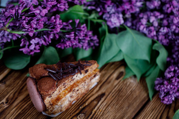 lilac sweets cake wood