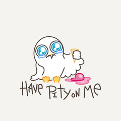 Cute owl in line style with quote. Print for poster, t-shirt, logo, stiker, textile or bags