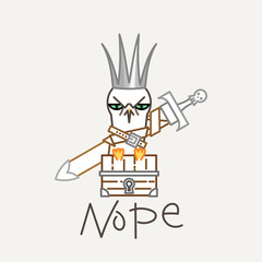 Cute owl in line style with quote. Print for poster, t-shirt, logo, stiker, textile or bags