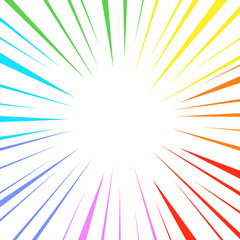 Rainbow radial background.