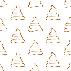 Poop emoji seamless pattern background.	
