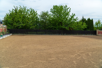Fototapeta premium garden without grass and only clay