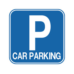 Car Parking Sign (car parking area, ramp access, customer only, employee parking, way in, way out, visitor parking, building entrance, pedestrian, loading dock, ticket, valet parking, taxi parking).