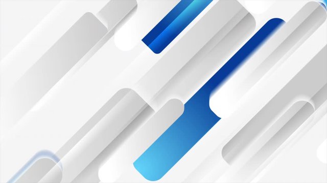 Grey and blue minimal composition with geometric diagonal shapes. Abstract white cyan concept tech motion background. Seamless loop. Video animation Ultra HD 4K 3840x2160