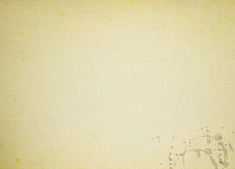 Sheet of paper with coffee ring stains and smudges