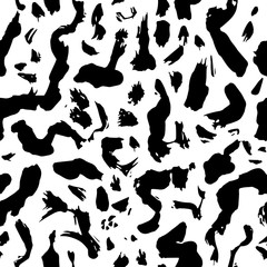 Black and white abstract hand drawn seamless pattern